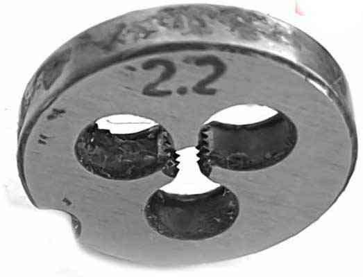 Плашка М2,2х0,45, 9ХС, основной шаг, 15/3 мм, Гост 7740-71, сделано в Ссср. Донецк