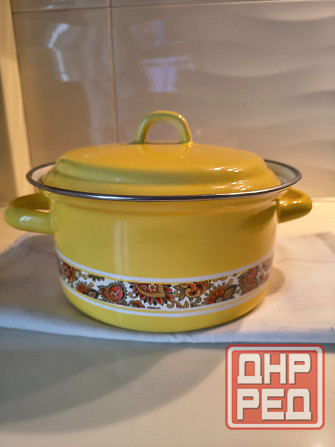 Кастрюля эмалированная новая. Цена снижена Донецк - изображение 1