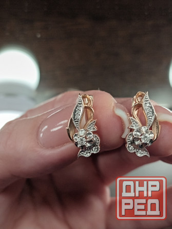 Продам серьги с бриллиантами Макеевка - изображение 1
