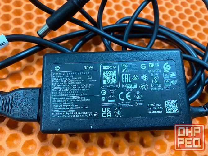 Блок питания HP для ноутбука, разъем 4,5х3мм, 19,5V 3,3А 65W (L25298-001, TPN-LA16) Оригинал Донецк - изображение 1