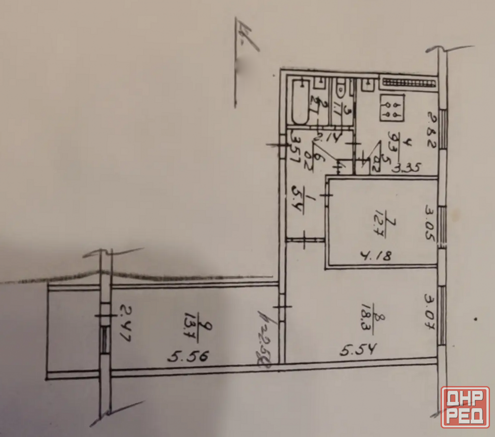 Продам 3х ком. кв-ру под ремонт возле Калининского рынка Донецк - изображение 10