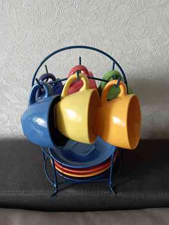 Набор кружек 6 шт с блюдцами 4 шт Макеевка