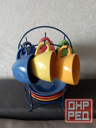 Набор кружек 6 шт с блюдцами 4 шт Макеевка - изображение 3