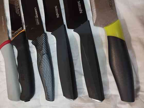 Ножи кухонные--satoshi--4штуки. webber-1шт. atasan-1шт. Донецк