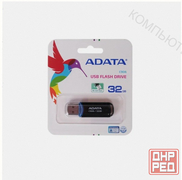 Накопитель [арт-2239] Usb 2.0 32гб Adata C906 (Ac906-32g-Rbk), черный Макеевка - изображение 1