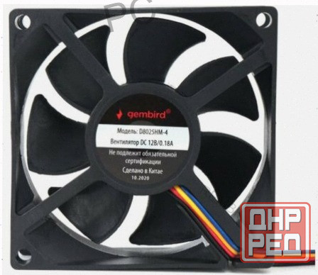 Вентилятор (ар:арт-3887) Gembird 80x80x25mm D8025hm-4 Макеевка - изображение 1