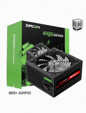 Блок - арт-2680 питания Atx Zircon Gti-600 80+ (черный 600w 20+4pin 4+4pin 2*6+2pin 6*Sata 3*Molex в Макеевка