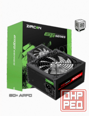 Блок - арт-2680 питания Atx Zircon Gti-600 80+ (черный 600w 20+4pin 4+4pin 2*6+2pin 6*Sata 3*Molex в Макеевка - изображение 1
