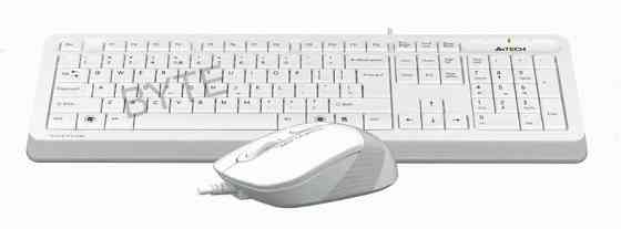 Комплект (ар:арт-8443) (клавиатура+мышь) A4tech Fstyler F1010, Usb, проводной, белый и серый [F1010 Макеевка
