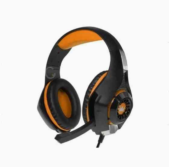 Наушники (ар:арт-5657) Crown Cmgh-101t, игровые, полноразмерные, микрофон, 3.5 мм, 2.1 м, чёрно-оран Макеевка