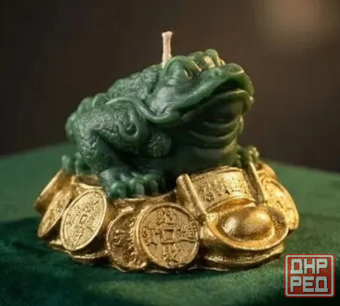 Свеча лягушка/жаба с монетками Донецк - изображение 1