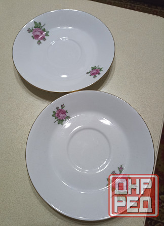2 блюдца фарфор . роза . каhla . гдр Донецк - изображение 5
