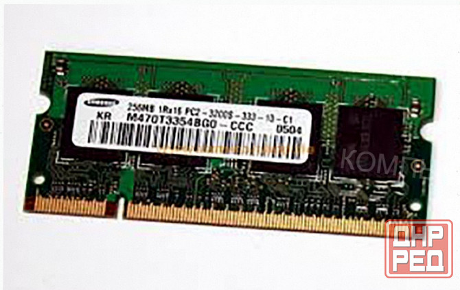 Оперативная (арт-4863) память So-Dimm Ddr2 Samsung 256mb (M470t3354bg0-Ccc) б/у Донецк - изображение 1