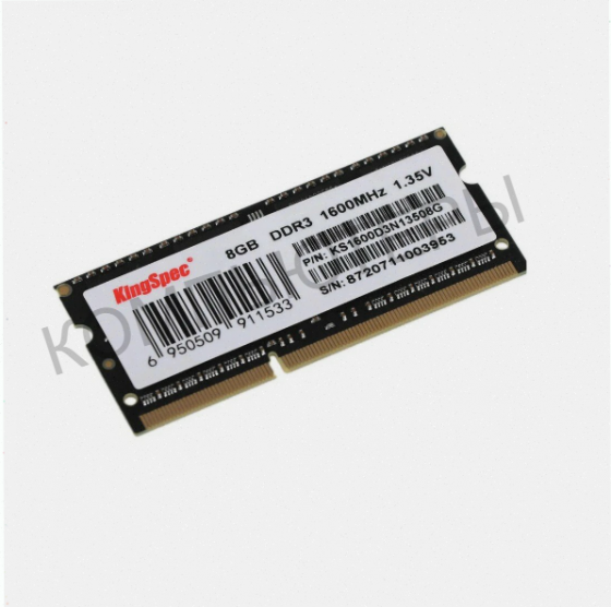 Оперативная [арт-6755] память Sodimm Ddr3 Pc3-12800 Kingspec Ks1600d3n13508g, 1х8 гб, 1.35 в кол-во Донецк