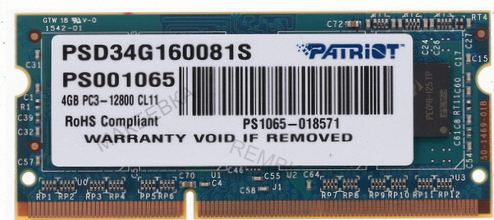 Оперативная (ар:арт-7625) память Sodimm Patriot Signature [Psd34g160081s] 4 гб Донецк