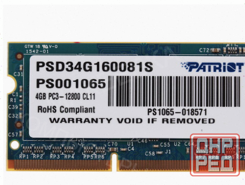 Оперативная (ар:арт-7625) память Sodimm Patriot Signature [Psd34g160081s] 4 гб Донецк - изображение 3