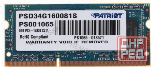 Оперативная (ар:арт-7625) память Sodimm Patriot Signature [Psd34g160081s] 4 гб Донецк - изображение 1