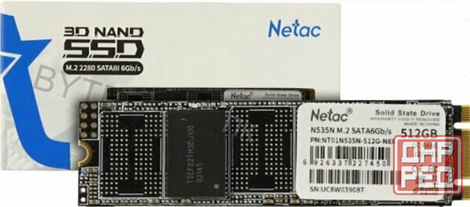 Твердотельный (ар:арт-7766) накопитель Ssd M.2 Sata Netac N535n (Nt01n535n-512g-N8x) 512гб Донецк - изображение 1