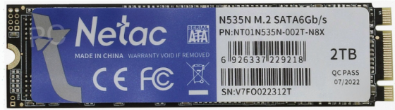 Твердотельный (арт-4223) накопитель Ssd M.2 Sata Netac 2tb Sata (Nt01n535n-002t-N8x) Донецк