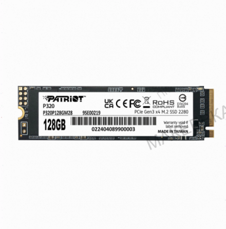 Ssd [арт-7491] накопитель Patriot P320 P320p128gm28 128гб, M.2 2280, Pcie 3.0 X4, Nvme, M.2 Донецк