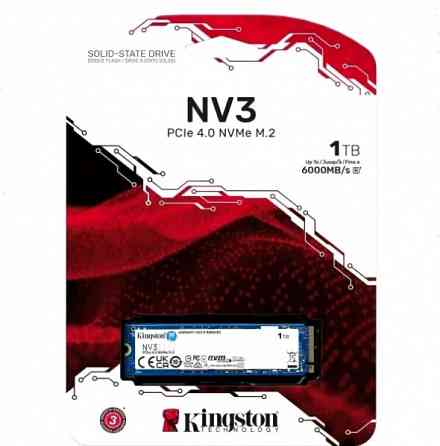 Твердотельный - арт-7656 накопитель Ssd Kingston Nv3 1тб (Snv3s/1000g) M.2(22x80mm), Nvme, Pcie 4.0 Донецк