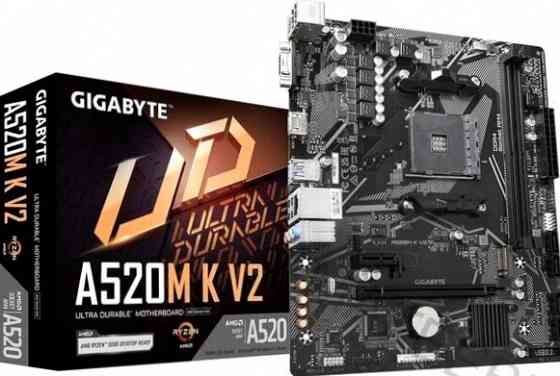 Материнская - арт-9304 плата Gigabyte A520m K V2 /(V1.1) Soc-Am4 Amd A520 2xddr4 Matx Ac`97 8ch(7.1) Донецк