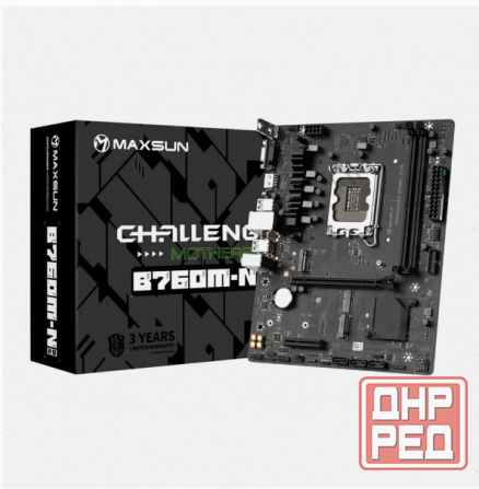 Материнская - арт-7158 плата Maxsun Ms-Challenger B760m-N D5 1700, B760, 2xddr5, Matx, Rtl Донецк - изображение 1
