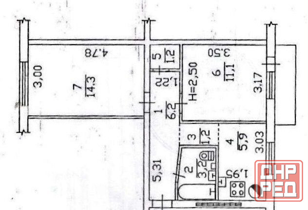 Продается уютная двухкомнатная квартира площадью 48 м² в Донецка, по адресу ул. Капитана Ратникова, Донецк - изображение 10