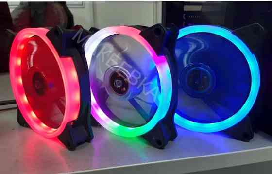 Wjf (арт-4700) вентилятор для компьютера 120мм, 3pin, синяя подсветка Донецк