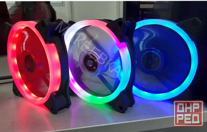 Wjf (арт-4700) вентилятор для компьютера 120мм, 3pin, синяя подсветка Донецк - изображение 1