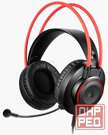 Наушники (арт:арт-7142) с микрофоном A4tech Bloody G200s черный/красный 2м мониторные Usb оголовье ( Донецк - изображение 1