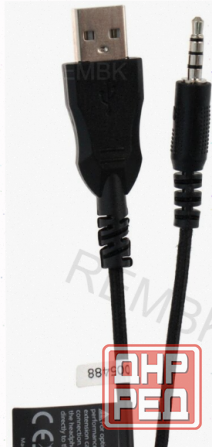 Наушники (арт:арт-6849) с микрофоном A4tech Bloody G200 Aux3.5-4pin +Usb черно красные Донецк - изображение 2