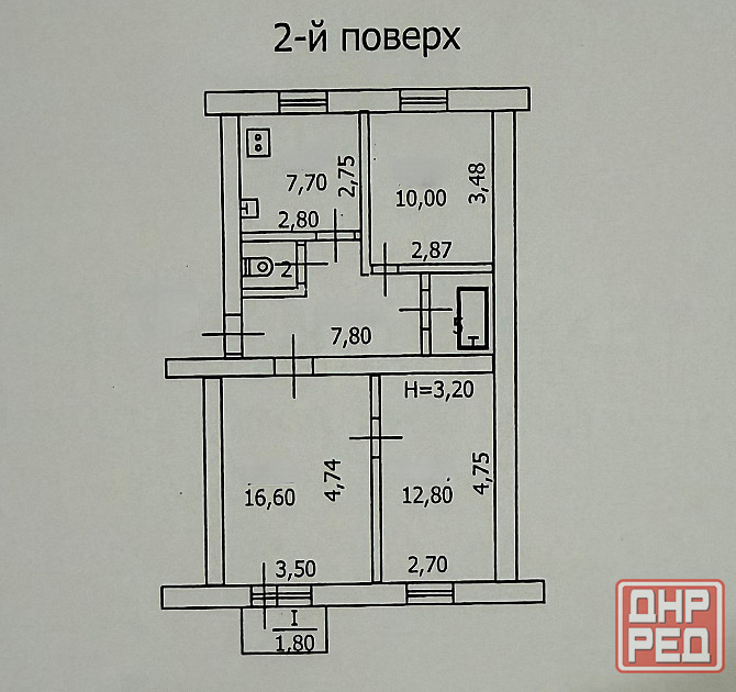 Продам 3-х комн. кв., 2/3 эт., 59 м.кв. - Макеевка, квартал Химик Макеевка - изображение 8