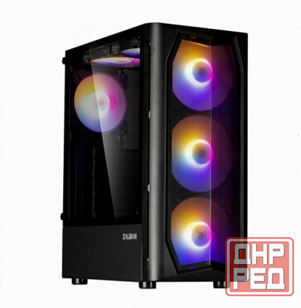 Корпус (арт:арт-9355) Miditower Zalman N4 Black (Atx, Window, 6xrgb Fan, Usb2.0 X2, Usb3.0x1, без бп Донецк - изображение 1