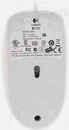 Мышь - арт-4174 проводная Logitech B100 910-003360, 800dpi, белый Донецк