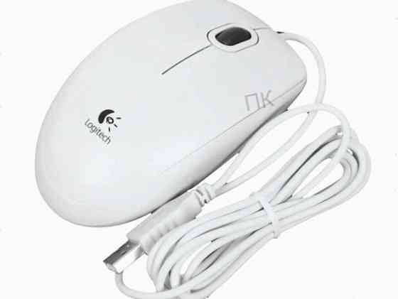 Мышь - арт-4174 проводная Logitech B100 910-003360, 800dpi, белый Донецк