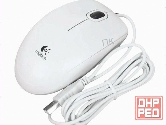 Мышь - арт-4174 проводная Logitech B100 910-003360, 800dpi, белый Донецк - изображение 2