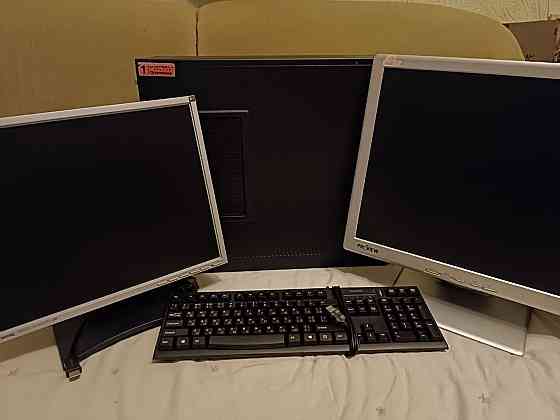 Старый системный блок + 2 монитора + клавиатура Донецк