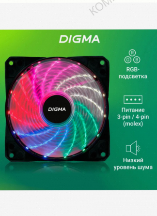 Вентилятор (ар:арт-8000) для корпуса Dfan-Frgb2 Rgb 120х120x25 (Molex) Донецк