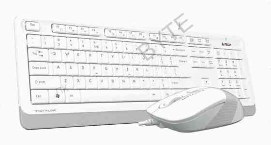 Комплект (ар:арт-3099) (клавиатура+мышь) A4tech Fstyler F1010, Usb, проводной, белый и серый [F1010 Донецк
