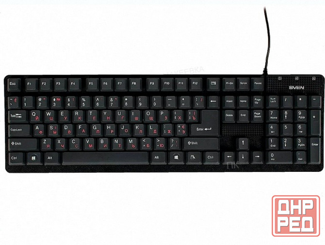 Клавиатура [арт-5410] Sven проводная Standard 301, Usb, 104 клавиши, черная (Sv-03100301ub) Донецк - изображение 2