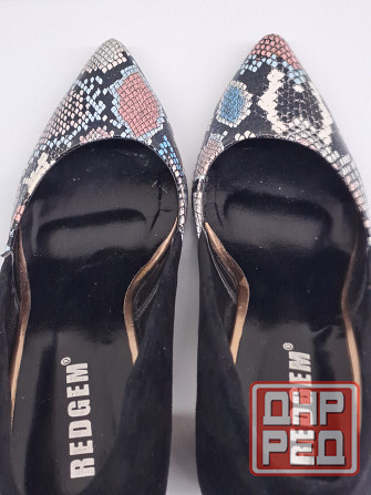 Туфли женские 39 кожзам толстый каблук принт змеи Донецк - изображение 8