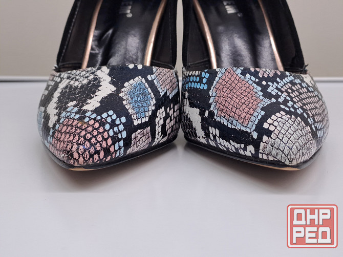 Туфли женские 39 кожзам толстый каблук принт змеи Донецк - изображение 6