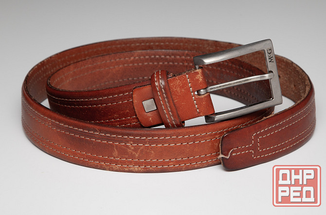 Мужской ремень McGregor б/у кожа оригинал коричневый Донецк - изображение 4