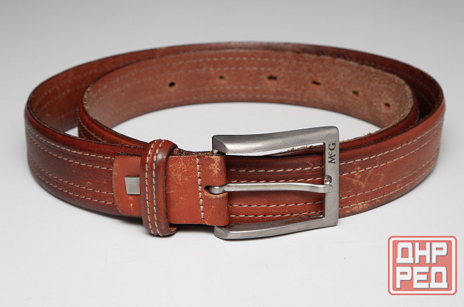 Мужской ремень McGregor б/у кожа оригинал коричневый Донецк - изображение 1