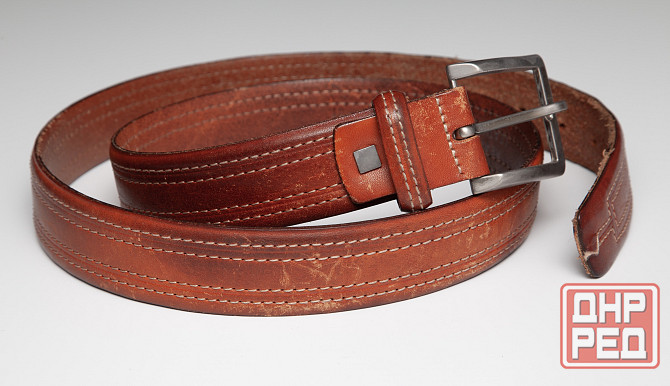 Мужской ремень McGregor б/у кожа оригинал коричневый Донецк - изображение 5