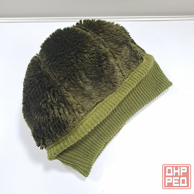 Мужская шапка зимняя утепленная 56 р зеленая охота Донецк - изображение 2