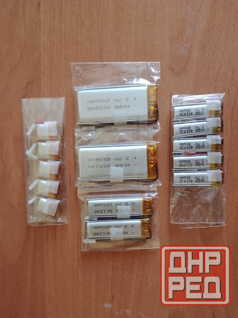 Батарея, Аккумулятор для игрушек, Bluetooth наушников 3.7V 55mAh, 80mAh Донецк - изображение 1