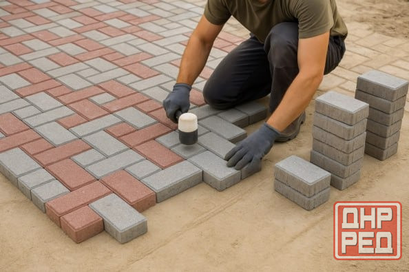 Укладка тротуарной плитки в Луганске Укладка тротуарной плитки в Луганске Луганск - изображение 1