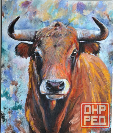 Картина маслом "Бык" Живопись Декор Купить картину на холсте в Донецке от художника Донецк - изображение 1